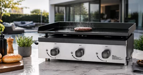 GreenBay 3 égős gázos sütőlapos grill (Plancha)