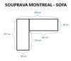 ROJAPLAST MONTREAL exkluzív polyrattan bútor garnitúra - szürke/krém 