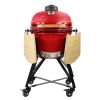 Kerámia Kerti Grill, Kamado M méret (20") piros, +ajándék 80000Ft értékű****wellness utalvány