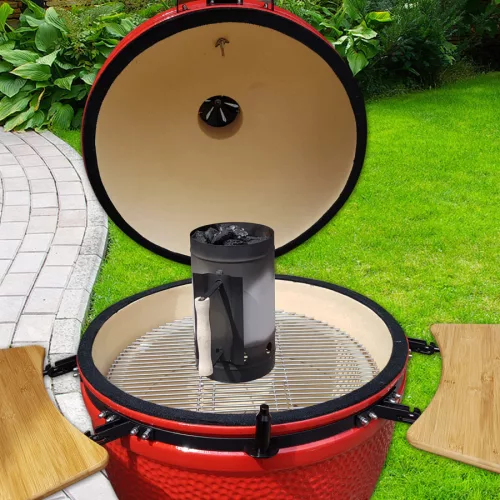 Perfect Home Kerámia Kerti Grill, Kamado M méret (20") piros, +ajándék 160000Ft értékű****wellness utalvány