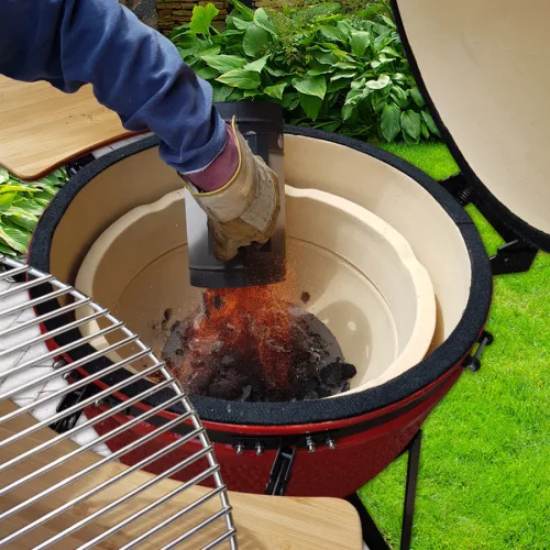 Perfect Home Kerámia Kerti Grill, Kamado M méret (20") piros, +ajándék 160000Ft értékű****wellness utalvány