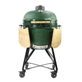   Kerámia Kerti Grill, Kamado M méret (20") zöld, +ajándék 120000Ft értékű****wellness utalvány