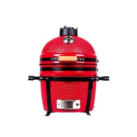   Kerámia Kerti Grill, Kamado Miniplus 14", piros, +ajándék 80000Ft értékű****wellness utalvány