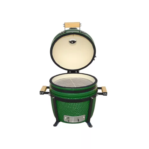 Kerámia Kerti Grill, Kamado Miniplus 14", zöld, +ajándék 80000Ft értékű****wellness utalvány