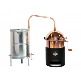   Vajdasági - DES pálinkafőző ÚJ 35 L keverővel, csavaros zárással, horganyzott, spirálcsöves 50 L-es hűtővel(16310) + 80.000 Ft értékű wellness utalvány