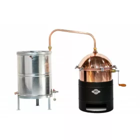   DES pálinkafőző 35L, keverővel, bilincses zárással, horganyzott, spirálcsöves 50 L-es hűtővel+ 80.000 Ft értékű wellness utalvány