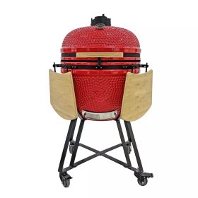   Kerámia Kerti Grill, Mobilkemence, Kamado Nova/XL méret (64cm) piros, +ajándék 120000Ft értékű****wellness utalvány