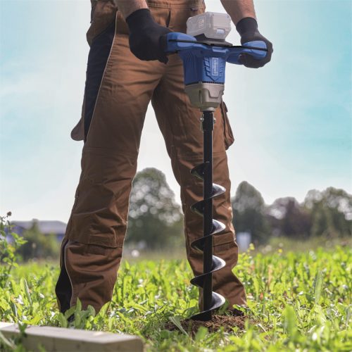 Scheppach BC-EB100-X - akkus földfúró indukciós motorral, IXES 20 V (akku és töltő nélkül)