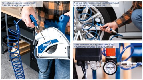 Scheppach HC 26 Olajkenésű Kompresszor, 24 l tartállyal, 8 bar