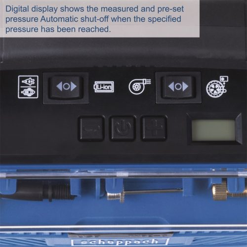 Scheppach Air Force 6 - akkus hibrid kompresszor – IXES 20 V, 12 V, 230 V (akku és töltő nélkül)