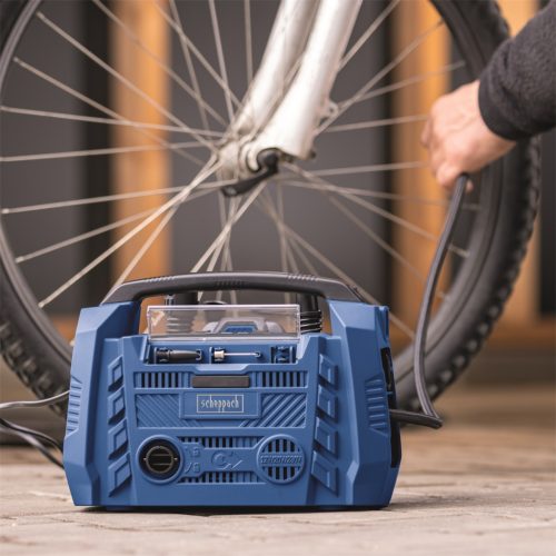 Scheppach Air Force 6 - akkus hibrid kompresszor – IXES 20 V, 12 V, 230 V (akku és töltő nélkül)