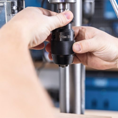 Scheppach TBM 300 Vario - oszlopos fúrógép keresztlézerrel és LED-világítással