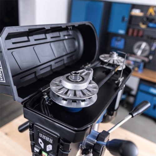 Scheppach TBM 300 Vario - oszlopos fúrógép keresztlézerrel és LED-világítással