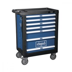   Műhelykocsi, Szerszámoskocsi szerszámokkal, 7 fiókos, 263 db-os, Scheppach TW 1000, +ajándék 40.000Ft-os ****wellness utalvány