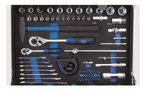 Scheppach TB 200 Szerszámos koffer szerszámokkal, 141  részes