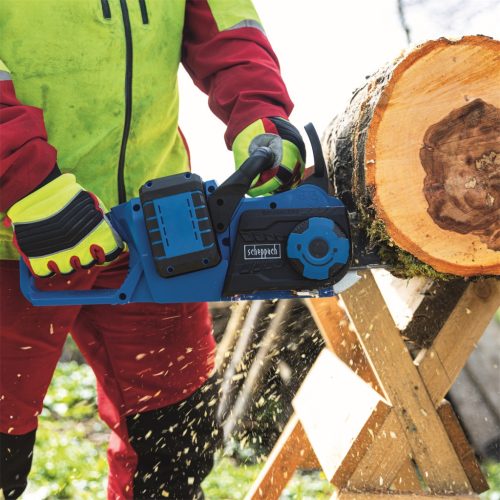 Scheppach BC-CS355DUO-X - akkus láncfűrész indukciós motorral 2x20V, IXES 20 V (akku és töltő nélkül)