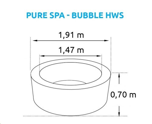 Marimex Pure Spa Bubble HWS felfújható pezsgőfürdő + ajándék 120.000 Ft értékű **** Wellness utalvány