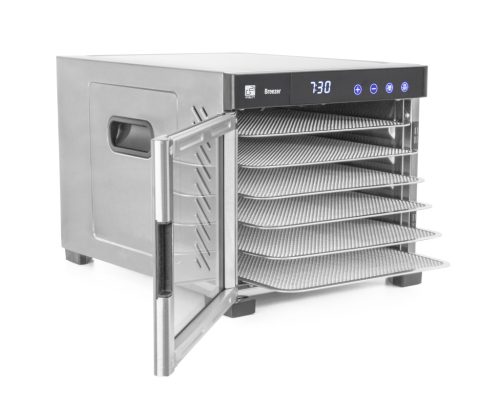 G21 Breezer Gyümölcsaszaló, rozsdamentes acél, 650 W, 6db tálcával