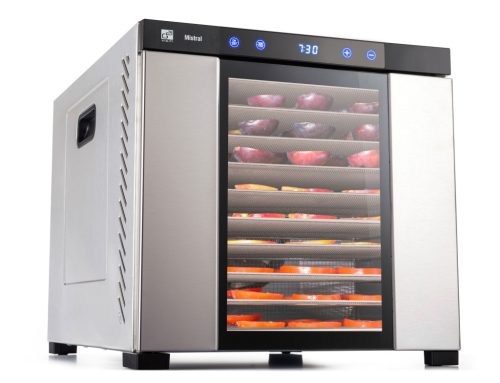 G21 Mistral gyümölcsaszaló, rozsdamentes acél, 10db tálcával, 1100W, (6008113) + AJÁNDÉK 120000Ft értékű****wellness utalvány