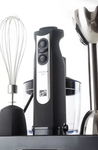 G21 VitalStick Pro Mixer/Botmixer, 1000W, fekete, tartozékokkal (habverő/aprító) 