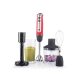 G21 VitalStick Mixer/Botmixer, 800W, fekete/piros, tartozékokkal (habverő/aprító)