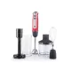 G21 VitalStick Mixer/Botmixer, 800W, fekete/piros, tartozékokkal (habverő/aprító)