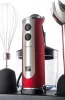 G21 VitalStick Mixer/Botmixer, 800W, fekete/piros, tartozékokkal (habverő/aprító)