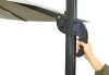 ROJAPLAST CANTIELVER függő napernyő, hajtókarral - szürke - 270 x 270 cm 