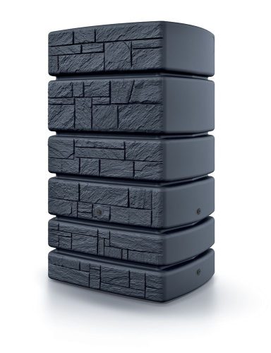 Prosperplast TOWER STONE Esővízgyűjtő hordó antracit 500l