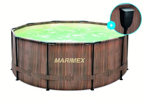 Medence Marimex Florida 3,66 x 1,22 m szkimmerrel – TEAK mintázat