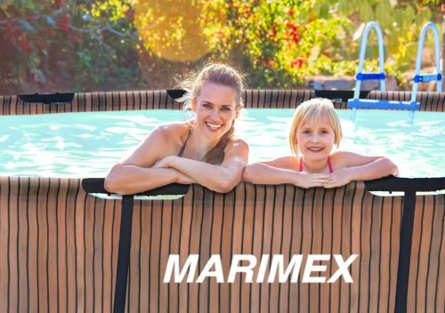 Medence Marimex Florida 3,66 x 1,22 m szkimmerrel – TEAK mintázat
