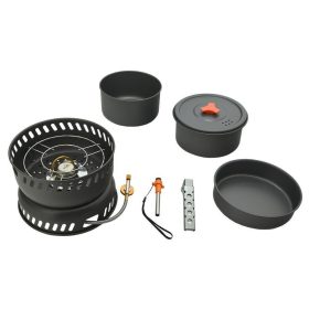   Cattara TREK étkészlet tűzhellyel, 9 részes , tartozékokkal