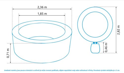 Felfújható pezsgőfürdő Marimex Pure Spa NP - Bubble HWS 8