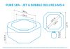 Marimex Pure Spa felfújható pezsgőfürdő - Jet & Bubble Deluxe HWS 4