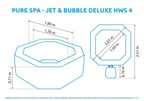 Marimex Pure Spa felfújható pezsgőfürdő - Jet & Bubble Deluxe HWS 4