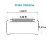 Felfújható pezsgőfürdő Marimex MSPA TRIBECA rögzített szerkezettel