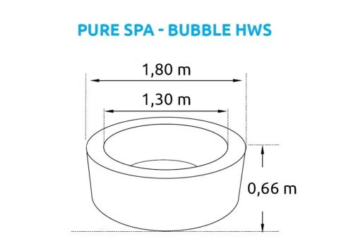 Felfújható pezsgőfürdő Marimex Pure Spa - Bubble HWS - kék -Intex 28486EX