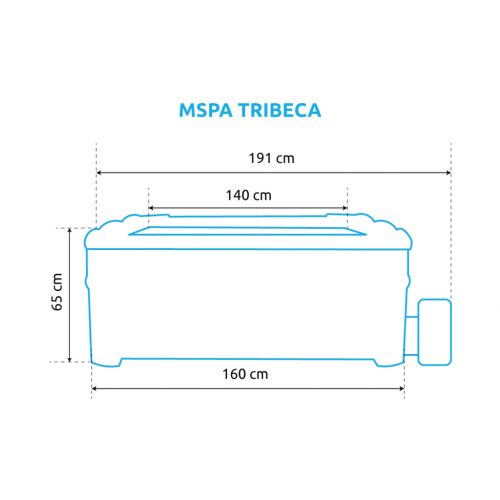 Felfújható masszázsmedence Marimex MSPA Tribeca F-TR062W merev szerkezettel