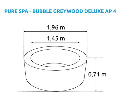 Marimex Pure Spa - Bubble Greywood Deluxe AP 4 felfújható pezsgőfürdő
