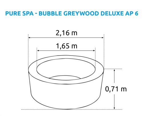 Marimex Pure Spa - Bubble Greywood Deluxe AP 6 felfújható pezsgőfürdő + ajándék 120.000 Ft értékű **** Wellness utalvány
