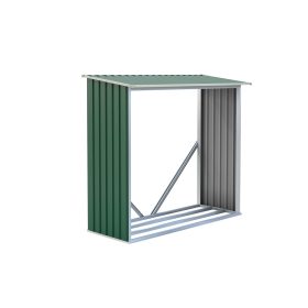 G21 WOH 136 Tüzifa tároló - 182 x 75 cm, zöld
