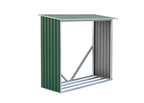 G21 WOH 136 Tüzifa tároló - 182 x 75 cm, zöld