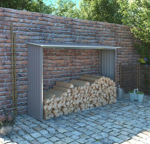 G21 WOH 181 Tüzifa tároló  - 242 x 75 cm, szürke