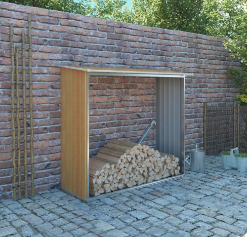 G21 WOH 136 Tüzifa tároló - 182 x 75 cm, barna