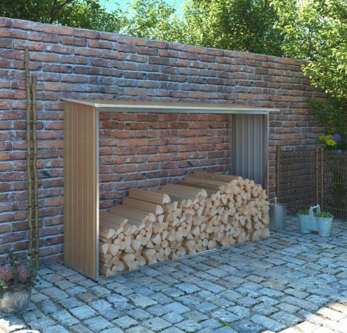 G21 WOH 181 Tüzifa tároló - 242 x 75 cm, barna