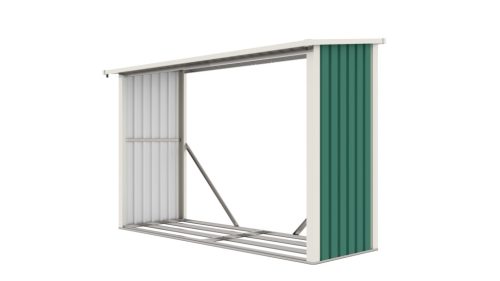 G21 WOH 335 tüzifa tároló - 242 x 89 cm, zöld