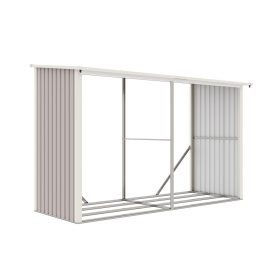 G21 WOH 682 tüzifa tároló - 302 x 119 cm, szürke