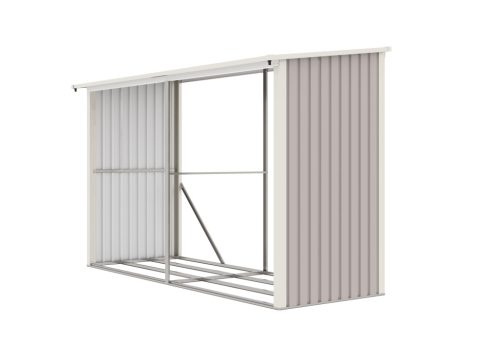 G21 WOH 682 tüzifa tároló - 302 x 119 cm, szürke