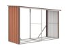G21 WOH 682 tüzifa tároló - 302 x 119 cm, barna