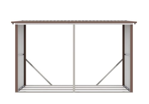 G21 WOH 682 tüzifa tároló - 302 x 119 cm, barna